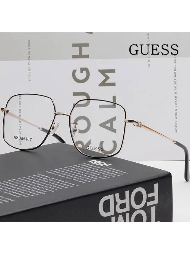 Glasses frame GU2839D 005 square men women metal frame Asian fit - GUESS - BALAAN 2