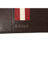 Men’s 3 Stripe Half Wallet Brown - BALLY - BALAAN 10