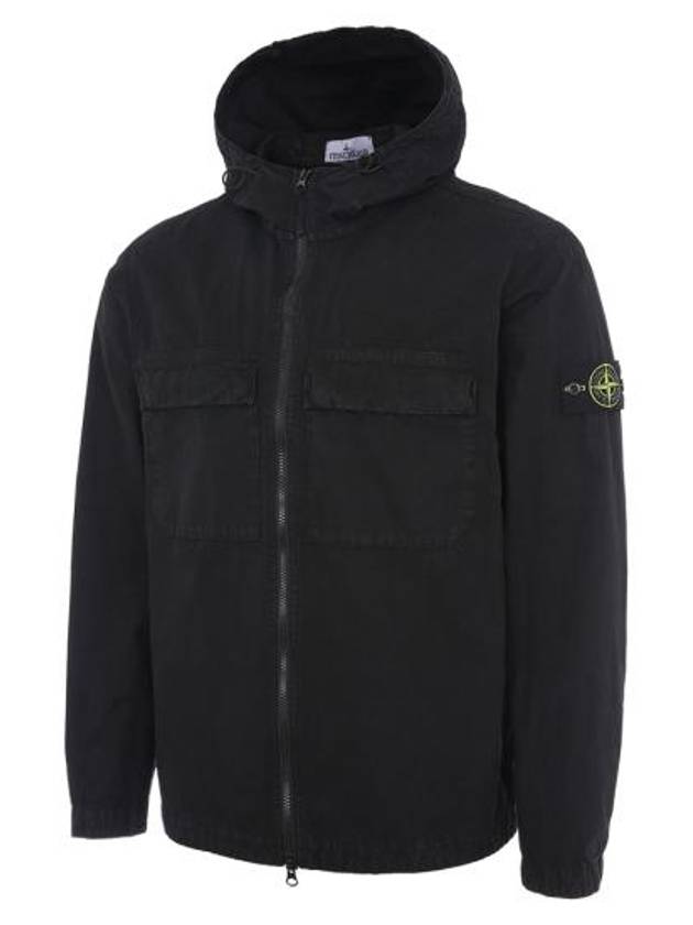 Wappen Old Effect Hooded Jacket Black - STONE ISLAND - BALAAN 3