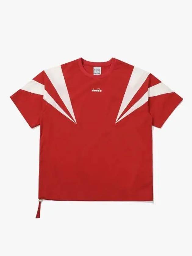 Diadora Grand Slam Piste Short Sleeve T Shirt RED - DIADORA - BALAAN 1