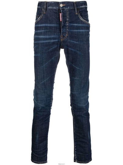 Men's Washed Skater Jeans Blue Navy - DSQUARED2 - BALAAN 2