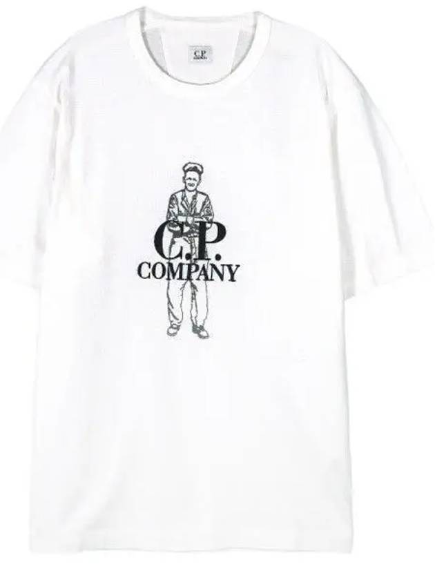 1020 Jersey British Sailor Short Sleeve T-Shirt White - CP COMPANY - BALAAN 2