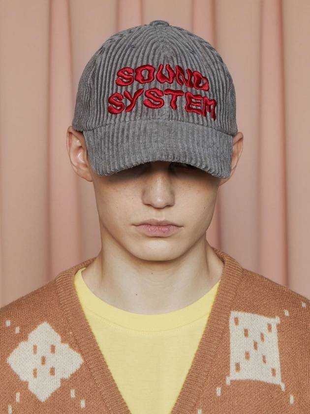 Sound Corduroy Ball Cap Gray - UNALLOYED - BALAAN 1