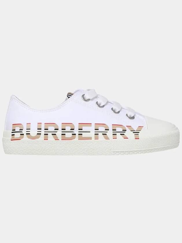 Kids Icon Stripe Logo Print Sneakers White - BURBERRY - BALAAN 4