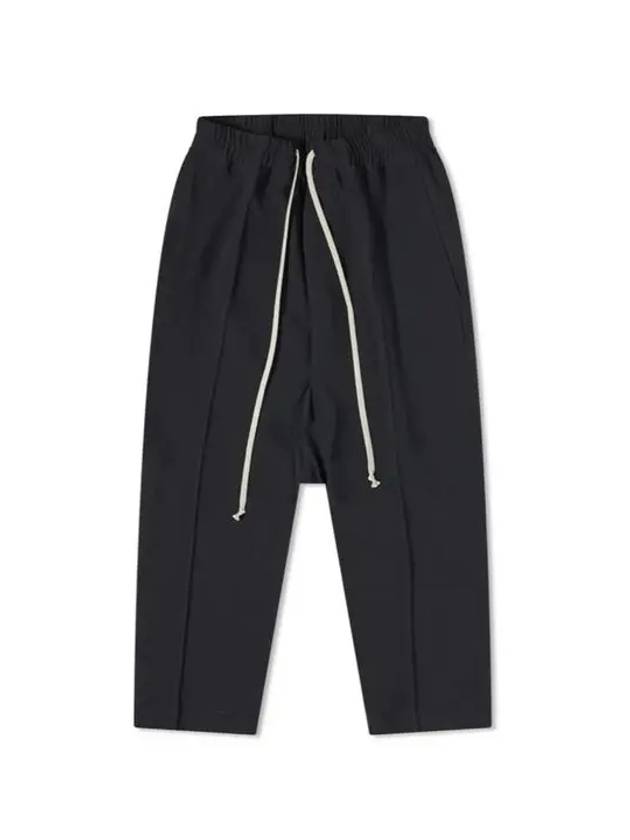 Drawstring Cropped Track Pants Black - RICK OWENS - BALAAN 1