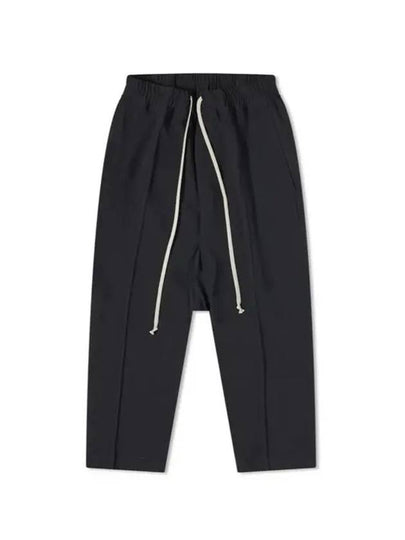 Drawstring Cropped Track Pants Black - RICK OWENS - BALAAN 2