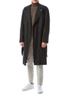 Houstooth Wool Double Coat Black - RVR LARDINI - BALAAN.