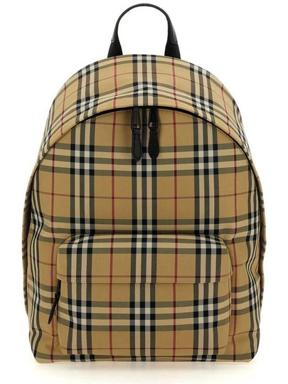 Vintage Check Motif Nylon Backpack Beige - BURBERRY - BALAAN 2