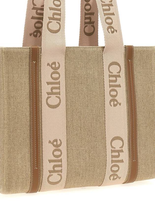 Woody Medium Tote Bag Blushy Beige - CHLOE - BALAAN 4