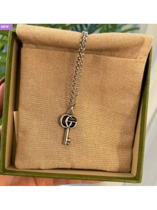 Double G Key Necklace YBB627757001 Silver - GUCCI - BALAAN 7