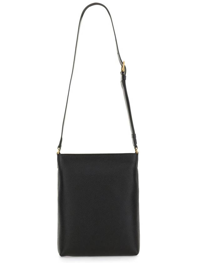 Logo Leather Cross Bag Black - TOM FORD - BALAAN 3