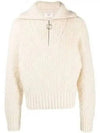 Brushed Textured Knit Top Beige - AMI - BALAAN 2