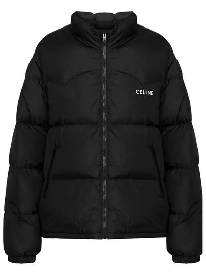 Western Light Weight Nylon Puffer Padding Black - CELINE - BALAAN 2