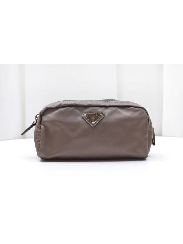 Tesuto triangle logo nylon cosmetic pouch 1NA350 - PRADA - BALAAN 1