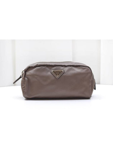 Tesuto triangle logo nylon cosmetic pouch 1NA350 - PRADA - BALAAN 1