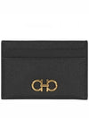 Gancini Card Wallet Black - SALVATORE FERRAGAMO - BALAAN 2