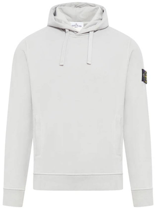 Wappen Patch Brushed Cotton Fleece Hoodie Grey - STONE ISLAND - BALAAN 2