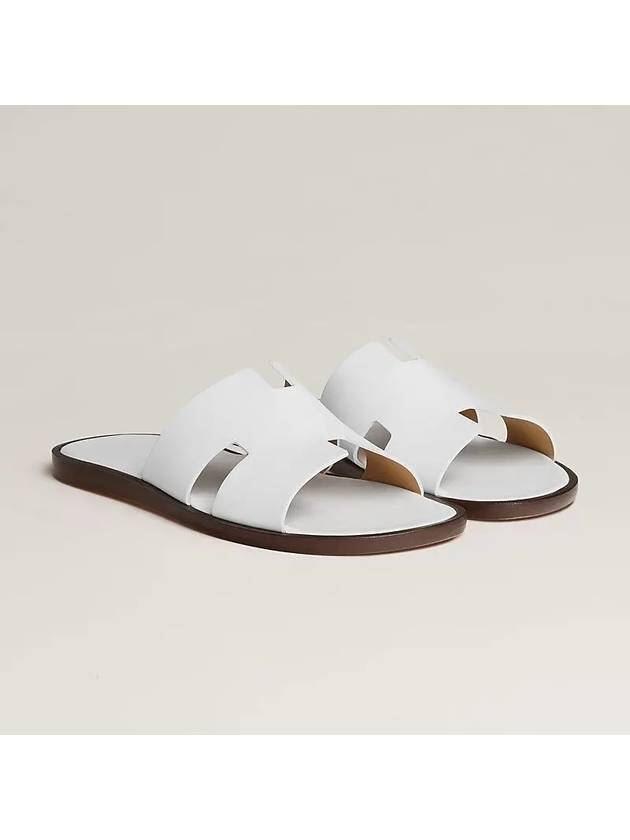 Izmir Leather Slippers Blanc - HERMES - BALAAN 2