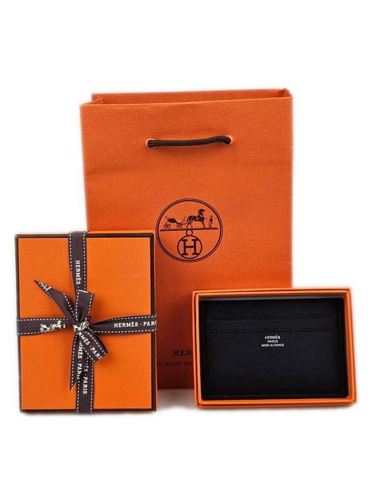 Citizen Twill Leather Card Wallet Black - HERMES - BALAAN 2