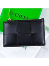 Intrecciato Zipper Card Wallet Black - BOTTEGA VENETA - BALAAN 3