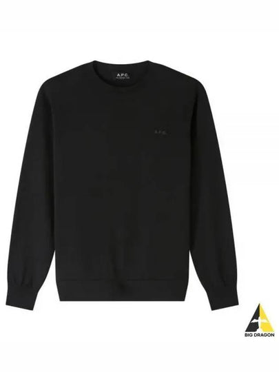 Philo Embroidered Logo Wool Knit Top Black - A.P.C. - BALAAN 2