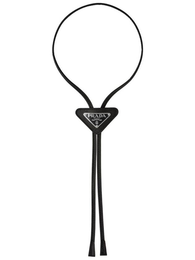 Boro Tie Necklace Black - PRADA - BALAAN 2