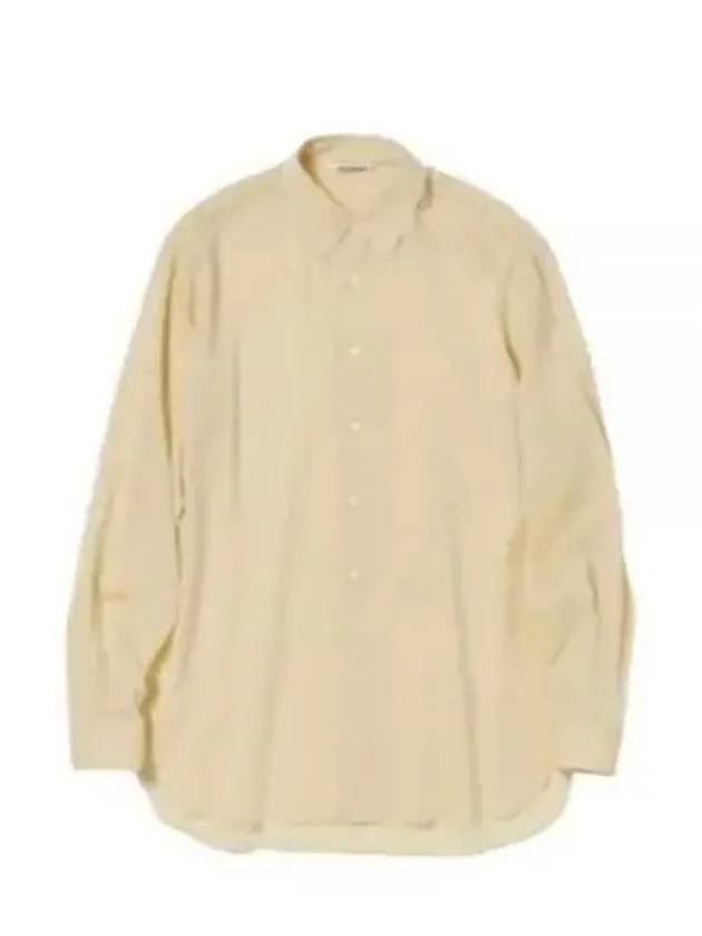 24 HARD TWIST FINX ORGANDY SHIRT LIGHT YELLOW CHAMBRAY A24SS01VO - AURALEE - BALAAN 1