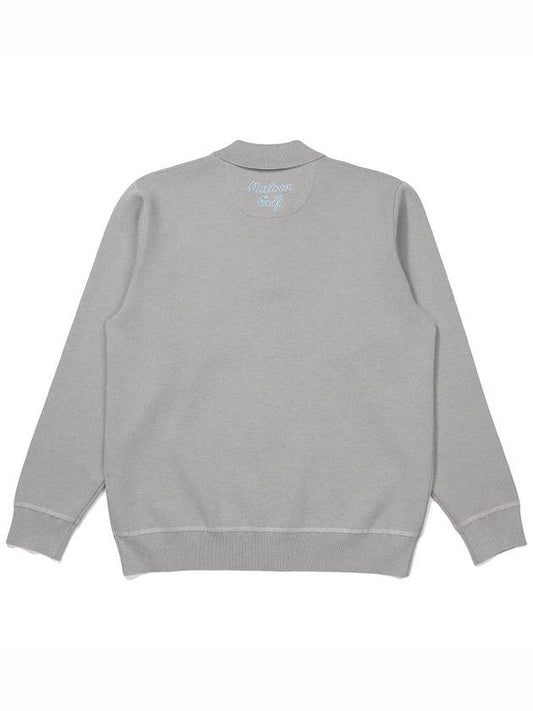 Cashmere Polo Sweater GRAY MAN - MALBON GOLF - BALAAN 2