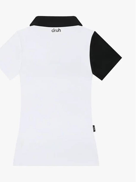 Drew Single Variation Color Combination Short Sleeve T-Shirt DF42ST03WHITE - DRUH GOLF - BALAAN 2