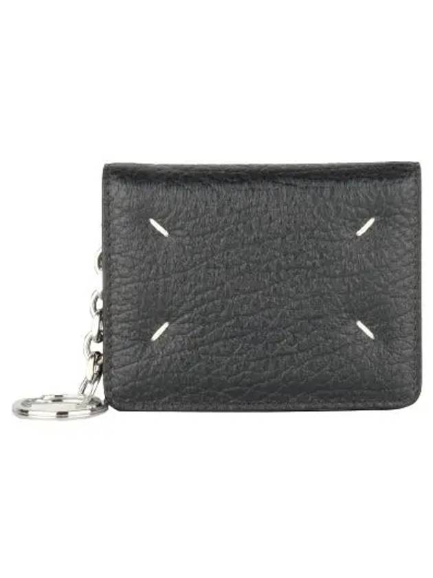 4 Stitch Keyring Card Wallet Black - MAISON MARGIELA - BALAAN 2