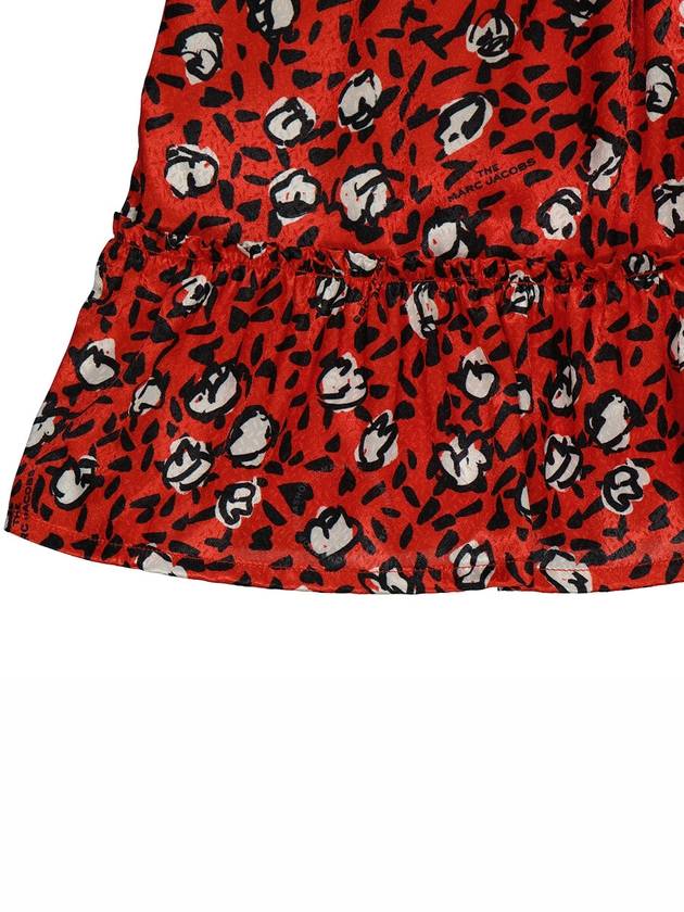 Little Marc Jacobs Girls Red Floral Print Tiered Skirt, Brand Size 8 - MARC JACOBS - BALAAN 3