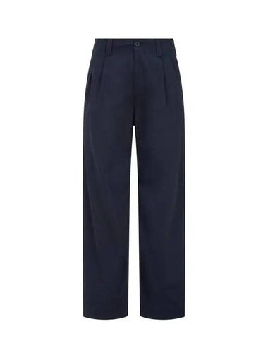 Men s Two Tuck Easy Wide Pants Navy 271419 - EMPORIO ARMANI - BALAAN 1