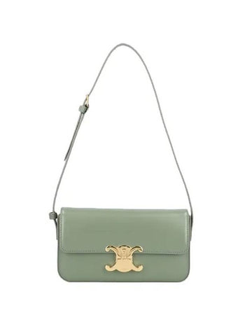 Claude Shiny Calfskin Shoulder Bag Laurel - CELINE - BALAAN 1