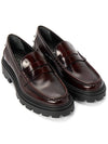 Leather Penny Loafers Burgundy - TOD'S - BALAAN 4