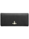 ORB Saffiano Long Wallet Black - VIVIENNE WESTWOOD - BALAAN.