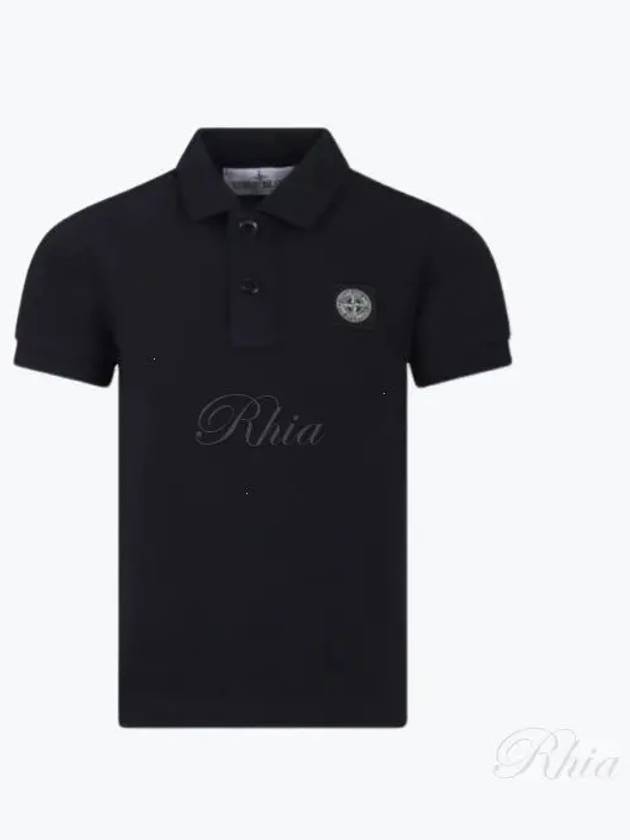 Kids Stretch Cotton Polo Polo Shirt Navy - STONE ISLAND - BALAAN 2