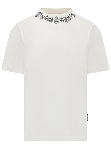 Palm Angels Neck Logo Tee - PALM ANGELS - BALAAN 1