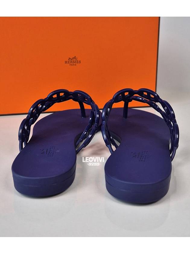 Island Chandal Jelly Rubber Shoes Sandals Slippers Blue 37 H241051Z - HERMES - BALAAN 5