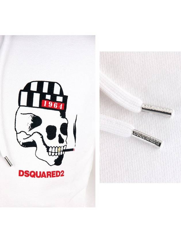 Skull Printing Hoodie White - DSQUARED2 - BALAAN 5