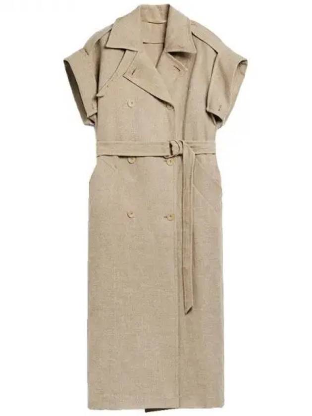 Max Mara GIRELLO DOUBLE LINEN TRENCH COAT - MAX MARA - BALAAN 1