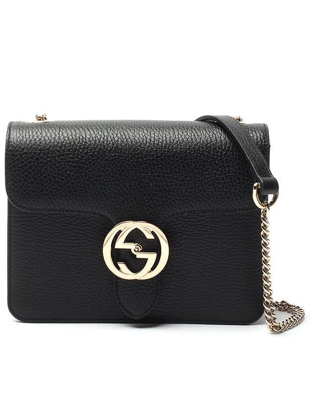 Interlocking GG Chain Small Cross Bag Black - GUCCI - BALAAN 2