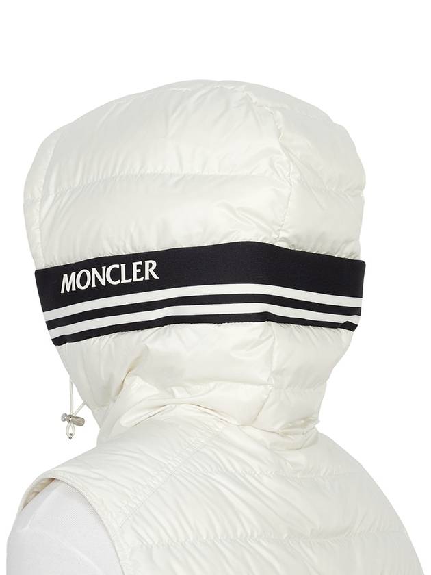 Clai Logo Patch Down Vest White - MONCLER - BALAAN 8