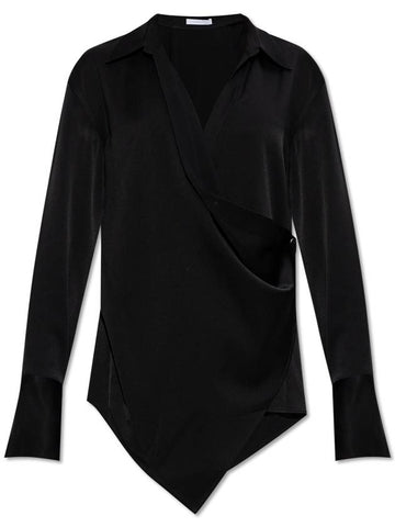 Helmut Lang Wrap Shirt, Women's, Black - HELMUT LANG - BALAAN 1