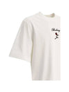 Rose Embroidered Logo Short Sleeve T-shirt White - BURBERRY - BALAAN 5