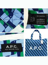 Diane Logo Penguin Pattern Tote Bag Pale Blue - A.P.C. - BALAAN.