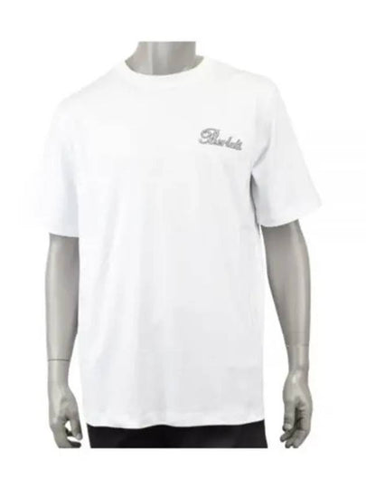 Small Embroidered Tarbo Short Sleeve T Shirt Blanc Optic - BERLUTI - BALAAN 2