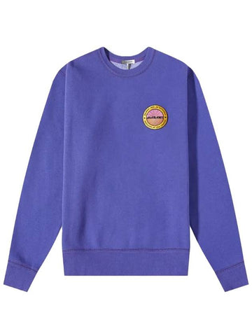 Men's Logo Patch Sweatshirt Sweatshirt Indigo - ISABEL MARANT - BALAAN.