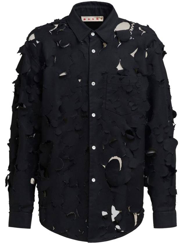 Marni Black Perforated Shirt - MARNI - BALAAN 1