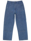 Men's Relaxed Cotton Straight Jeans Blue - MAISON MARGIELA - BALAAN 2