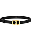 Saddle 20mm Ultrasmooth Calfskin Leather Belt Black - DIOR - BALAAN 1